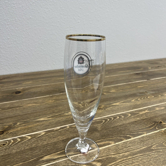 Krombacher Premium 0.31L Crystal Beer Glass With Gold Rim