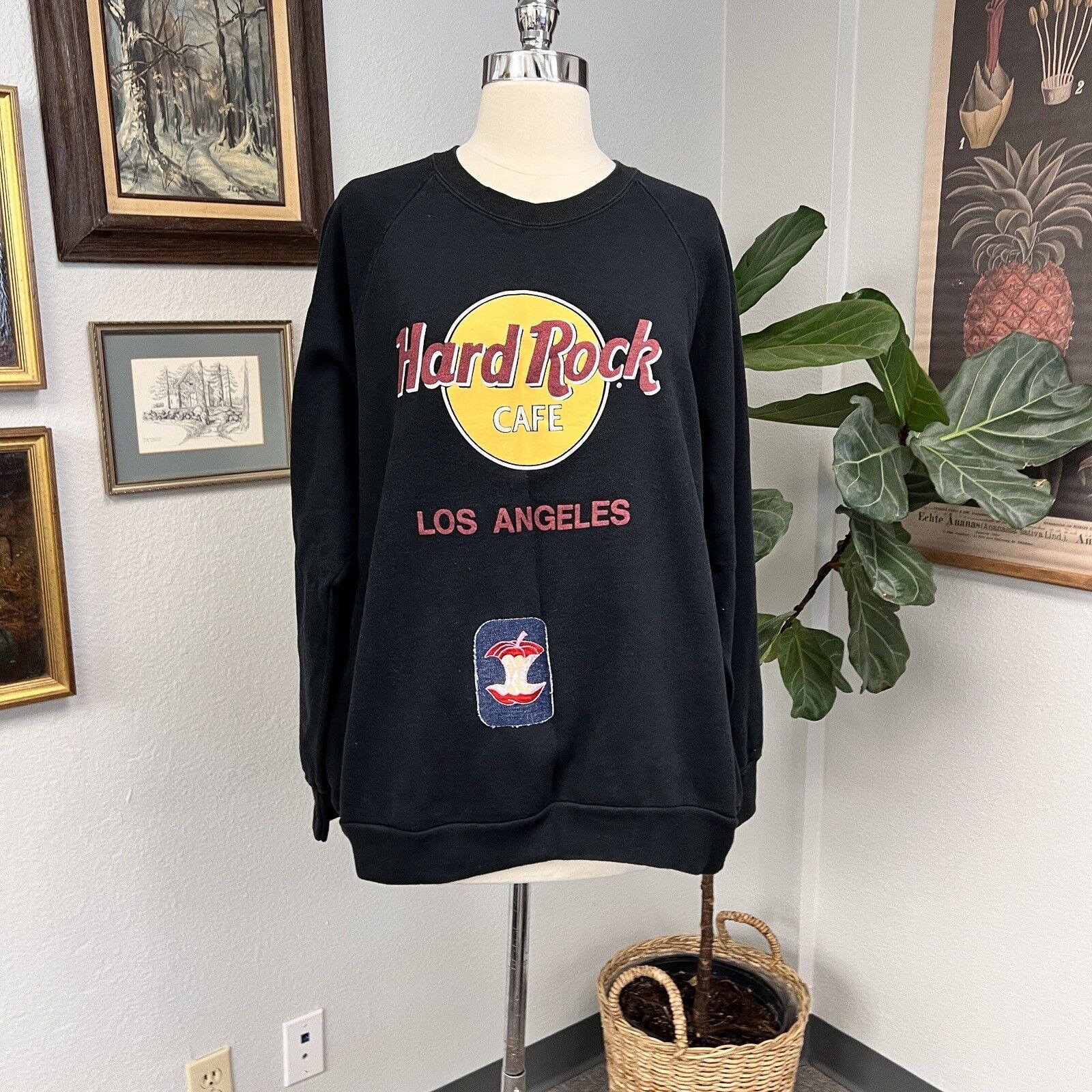 Vintage Hard Rock Cafe Los Angeles Sweatshirt Size XL Black Crewneck