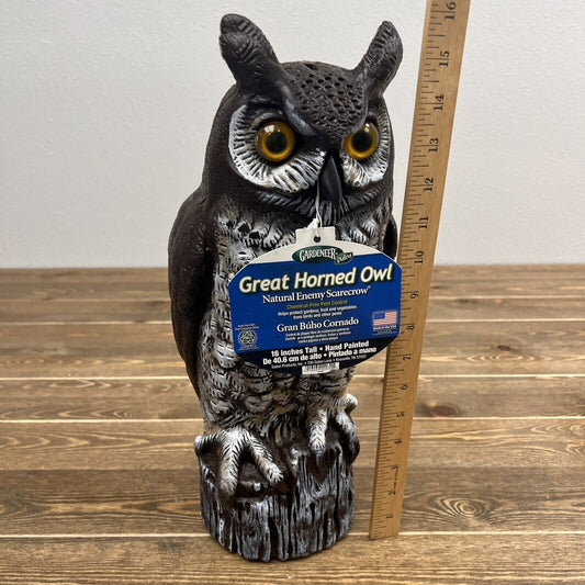 Dalen Scarecrow Great Horned Owl Animal Repellent Decoy For All Pests