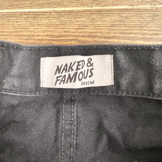 Naked and famous black jeans sz 30 x28