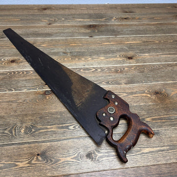 Antique Warranted Superior Wood Hand Saw - Dated Dec 27, 1887