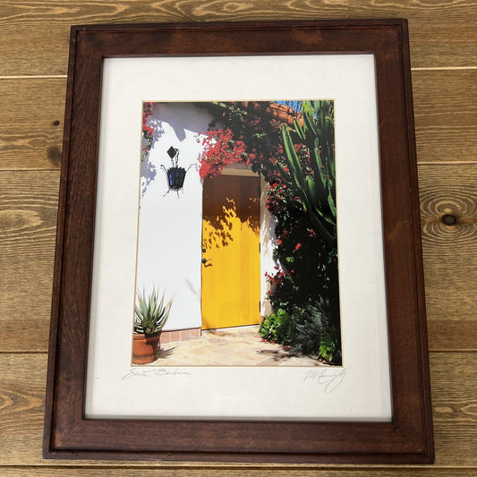 Pro Art Photograph Of Vintage Doorway Santa Barbara CA Signed  Matted Framed