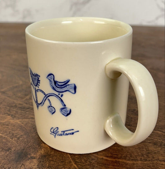 Gaetano Pottery Calif. Coffee Mug Cup Featuring Birds