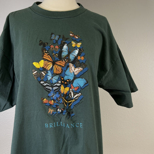 Vtg 2001 Earth Foundation Butterfly T-Shirt Xl Made In USA