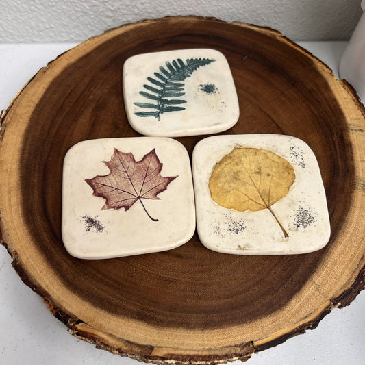 Hidden Cove Pottery Handmade porcelain tile Set Of 3