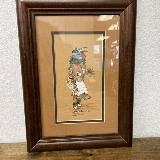 Robert L. Parker 1986 native american Handcolored Dancer Signed Printers 54/100