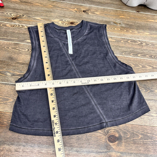 Lululemon Broken Beats Tank Size Small WWAX Crop Top Dye High Neck Pima Cotton