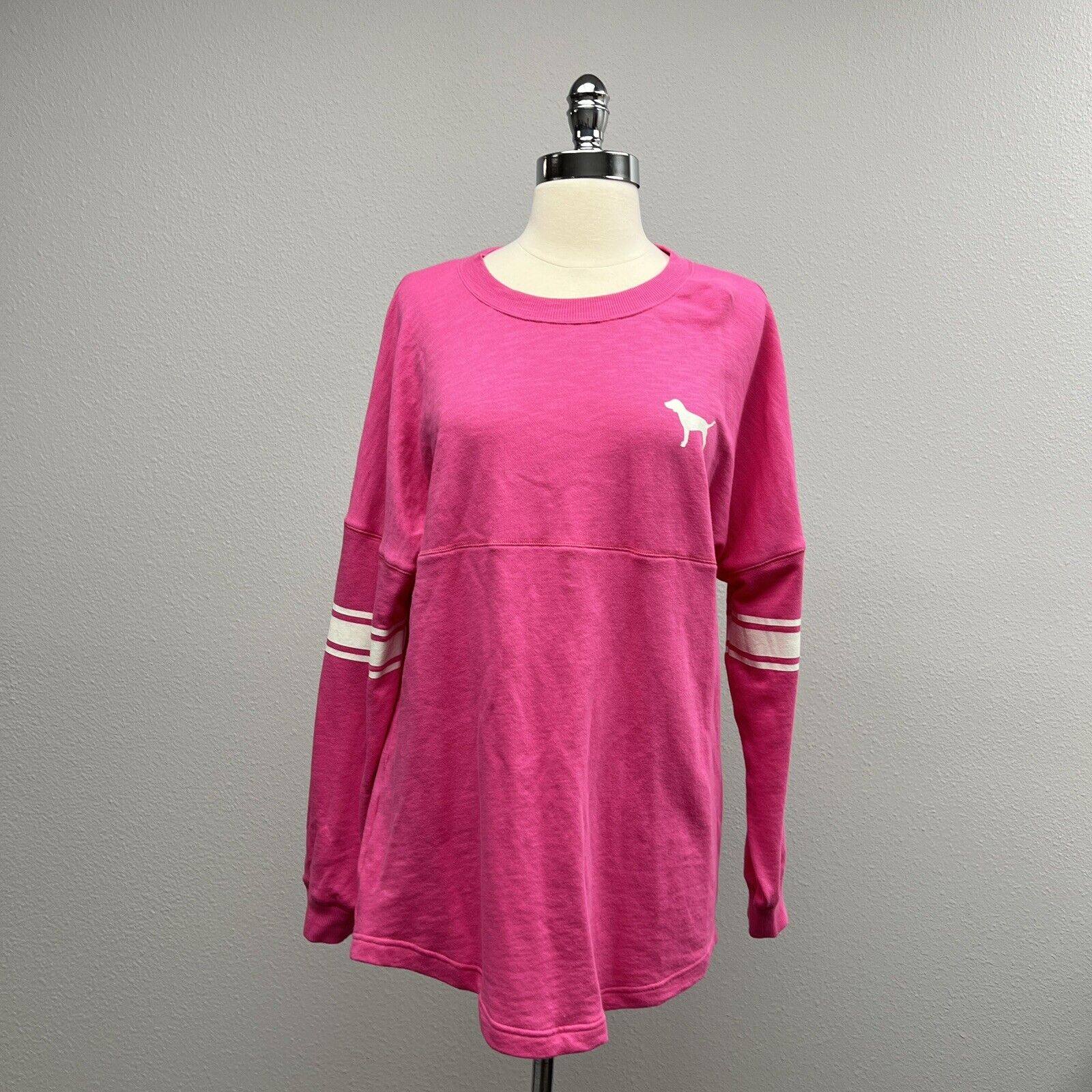 PINK Victoria's Secret Women's Varsity Crew Sweatshirt Long Sleeve Size Small