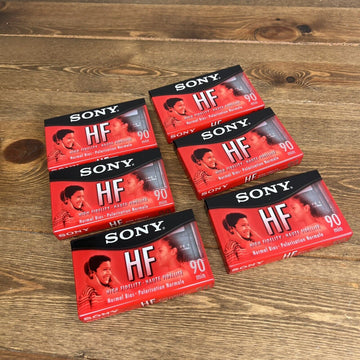 SONY HF 90 Minute High Fidelity Blank Audio Cassette Tapes 6 Normal Bias New