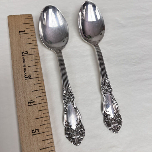 Reed & Barton, FESTIVITY, Tiger Lily, Silverplate Place/Oval Soup Spoon Set Of 2