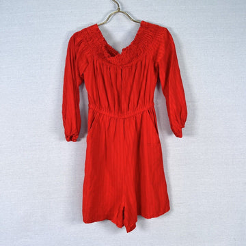 Anthropologie Amadi red Veracruz romper Sz Xs Made In USA