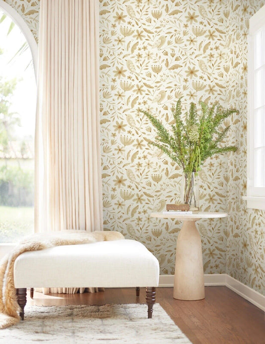 Lulu And Georgia Garden Birds Wallpaper - 27 in x 27 Ft. = 60.8 Sq. ft. Set Of 4