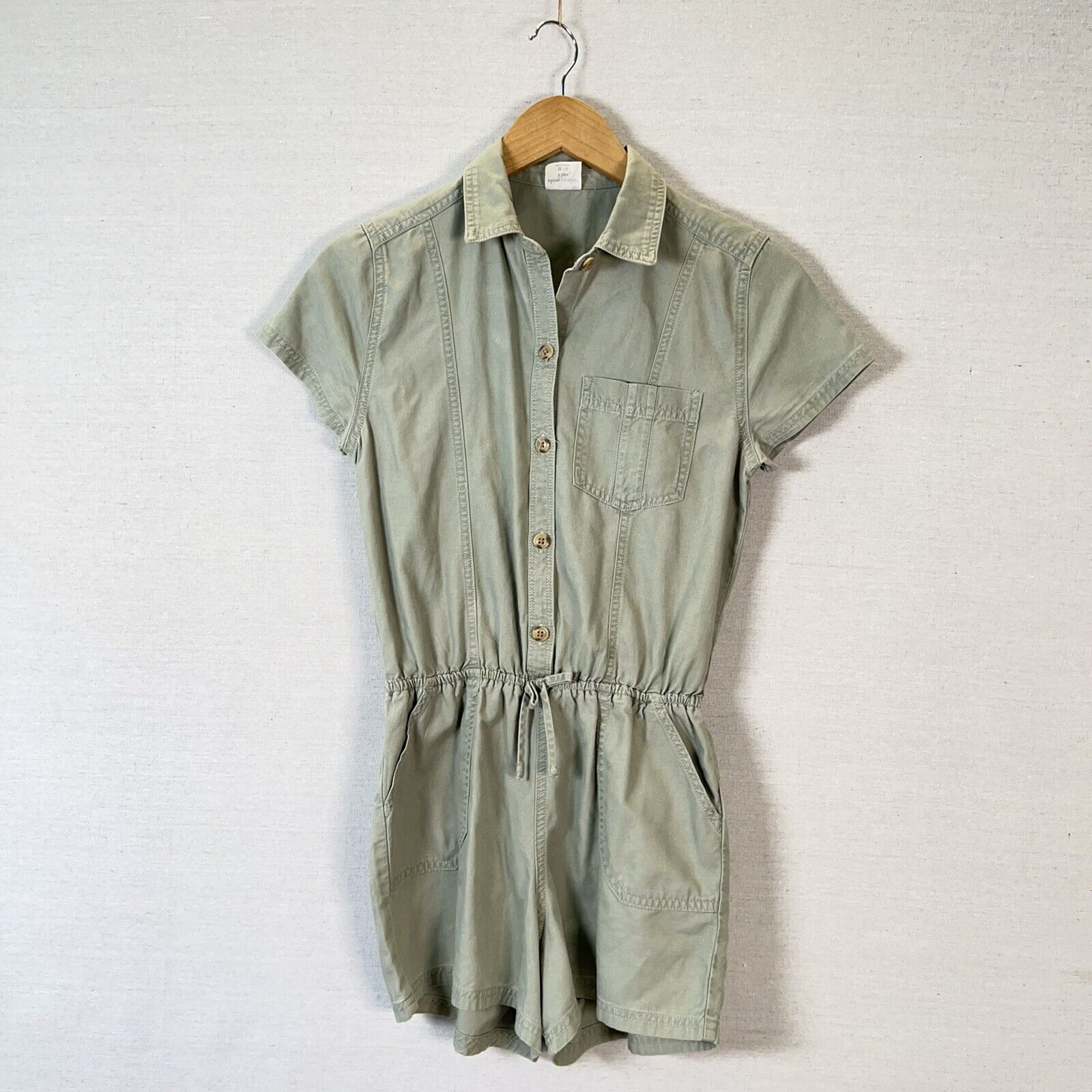 Abercrombie Kids girls size 13/14 Jumpsuit Green