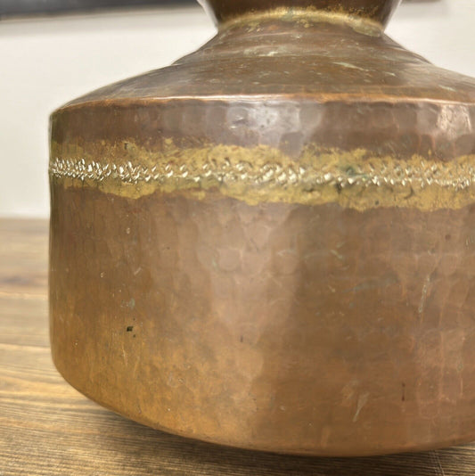 Antique Brass Round Bottom Water Pot Matka Lota Hammered Hand Crafted 1.R mark