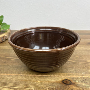 Vintage Bauer Los Angeles California Pottery Ringware Mixing Bowl #24 Brown