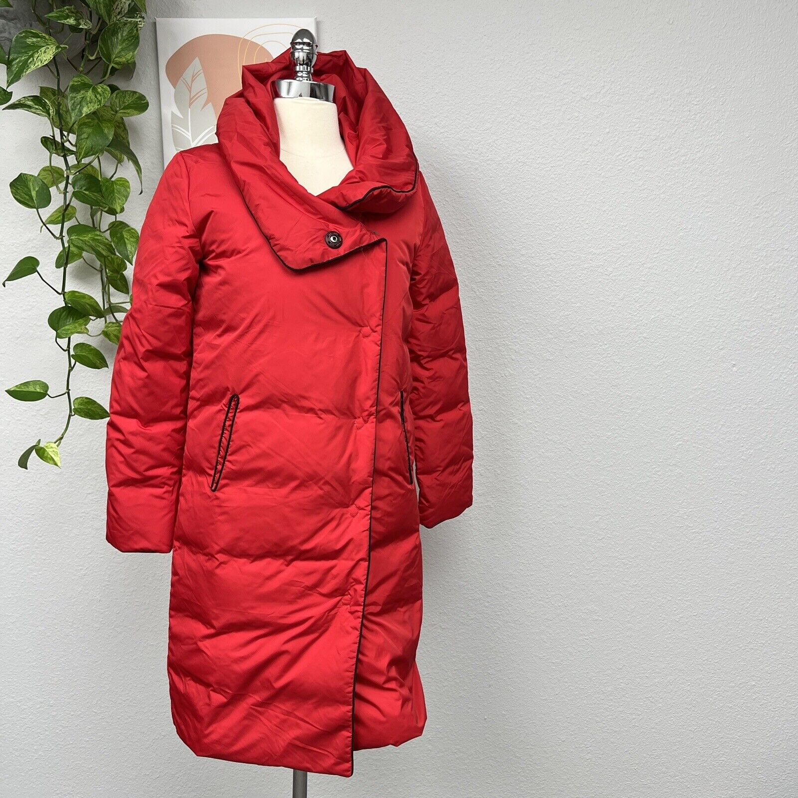 Orolay Womens Hooded Puffer Coat Jacket Red Size S