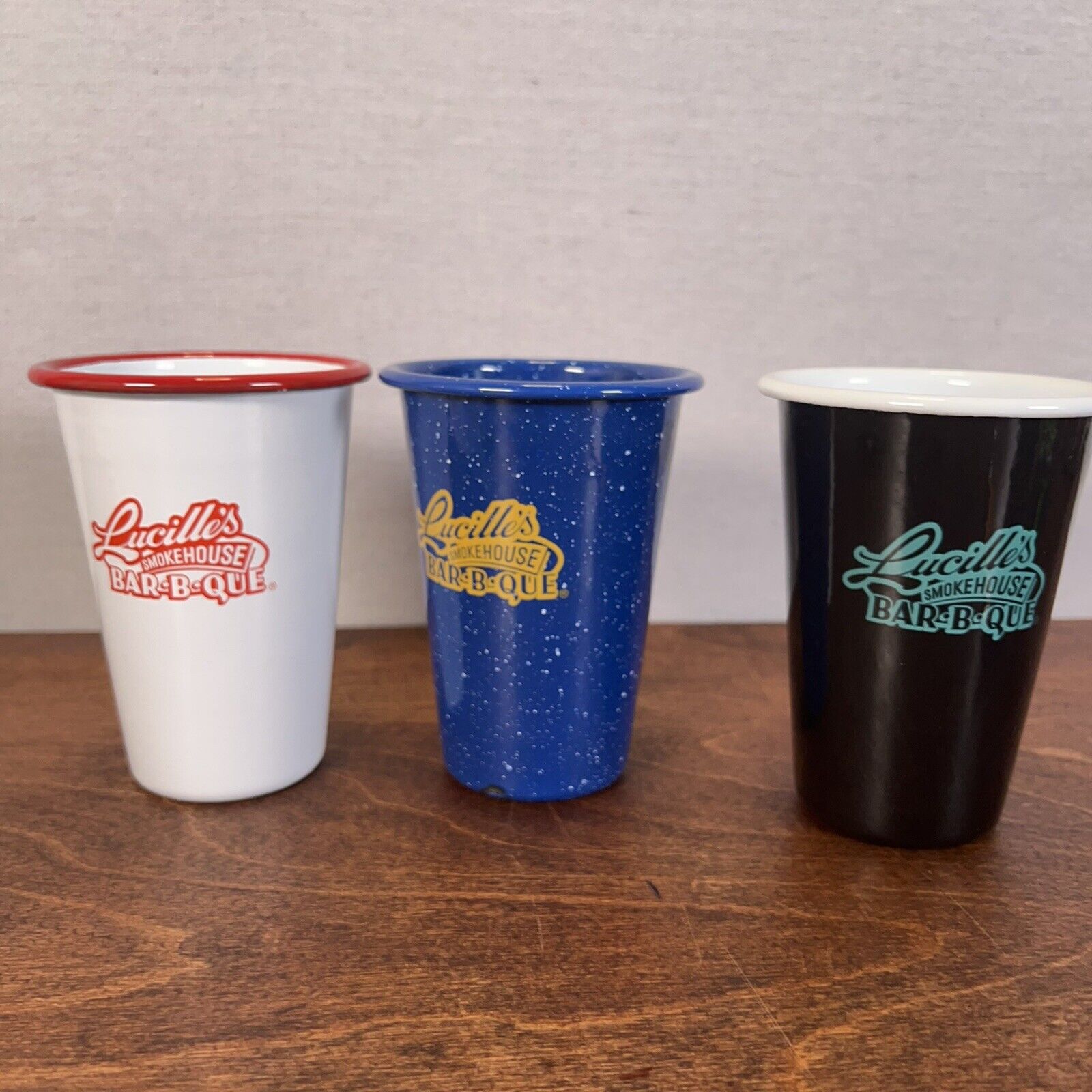 Lucille’s Enamel Ware Cups 20th Anniversary Set Of 3