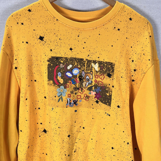 Peacebird Disney Bambi Sweatshirt Art Design by Ouyang Nana in Yellow Medium