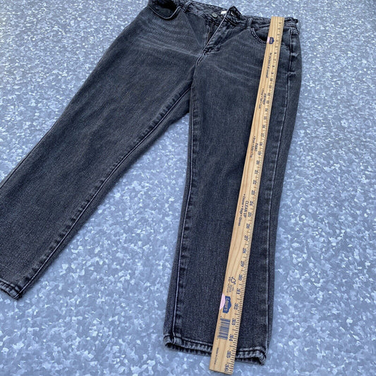 PacSun Women's 29 Mom Jean Black Wash High Rise Straight Leg Denim Jeans