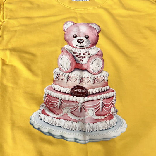 Moschino Teddy Cake Ruffled Sweatshirt Moschino Sz 6 Yellow