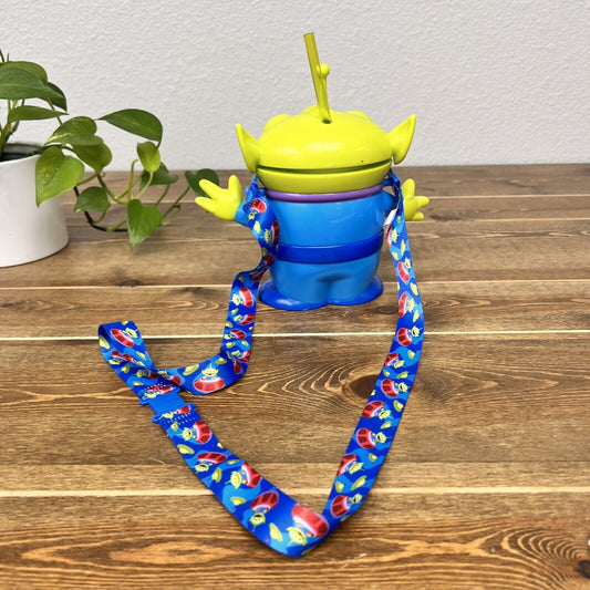 Disney Parks - Pixar Toy Story Alien Sipper Cup w/ Straw & Lanyard Pizza Planet