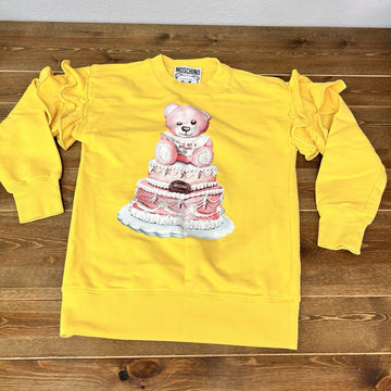 Moschino Teddy Cake Ruffled Sweatshirt Moschino Sz 6 Yellow