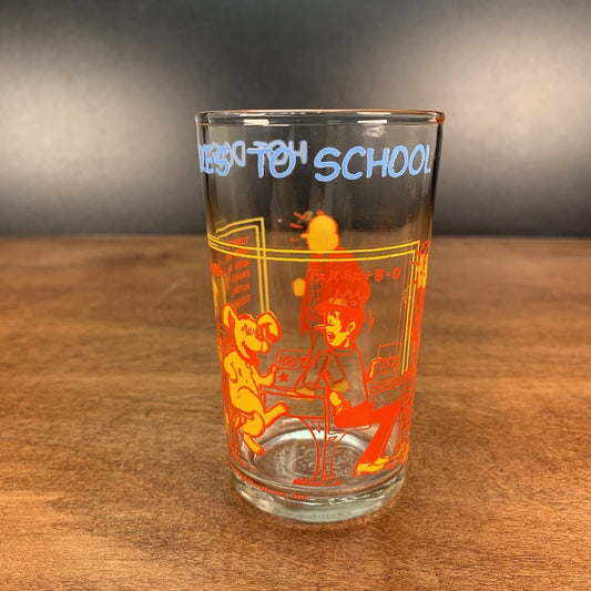 Vintage 1971 Archie Comics Hot Dog Goes to School  Juice Glass Cup