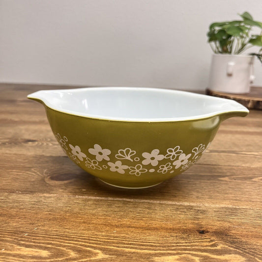 Vintage Pyrex Spring Blossom Cinderella Mixing Bowl 442 1.5 qt