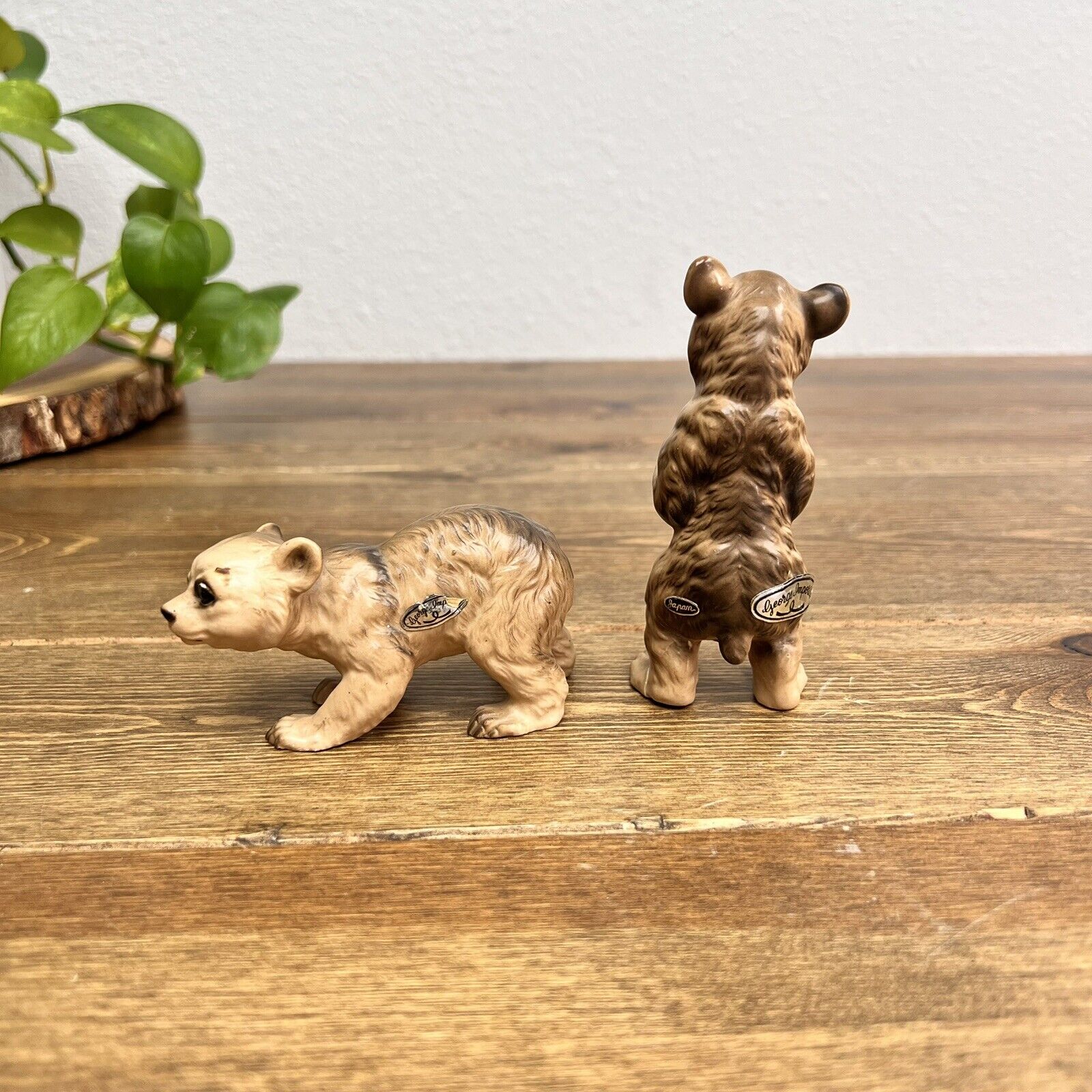 Vintage Figurines - Set Of 2 Josef Originals Brown Grizzly Bear Cubs