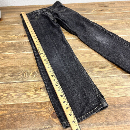 Levi's Boys Black 505 Dark Wash Regular Fit Straight Leg Jeans Size 10