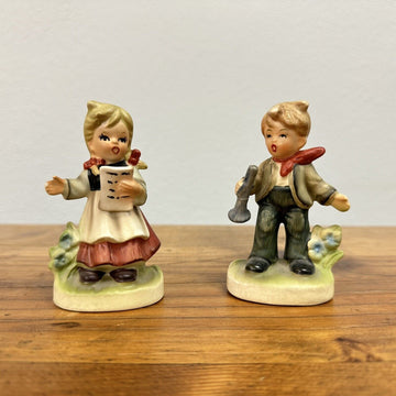 Vintage Inarco Japan Porcelain Figurines Boy & Girl 3.5" Tall E4713