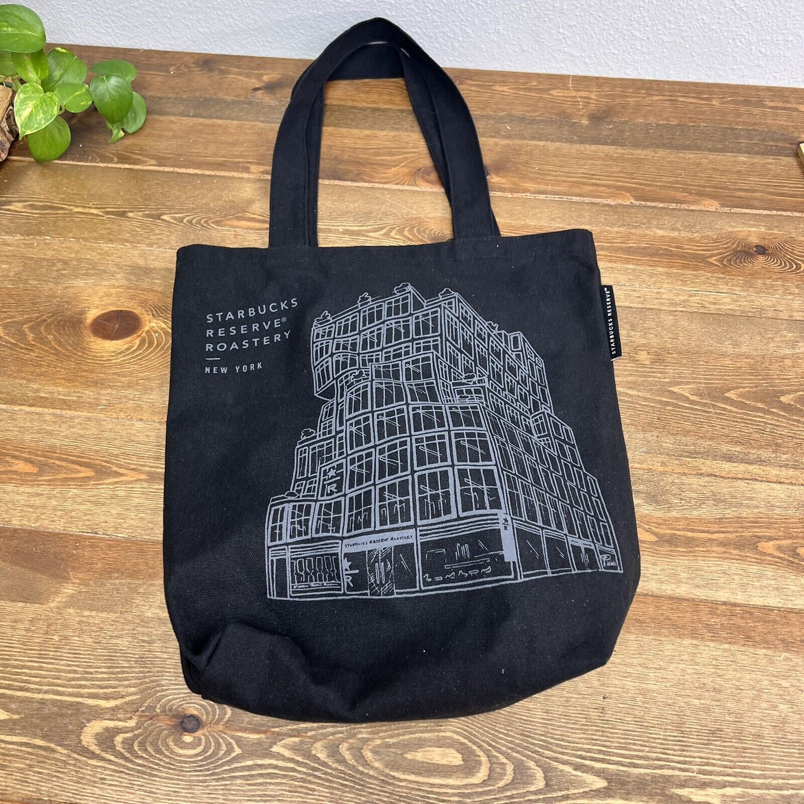 Starbucks Reserve Roastery New York Black Canvas Tote Bag Store Limited