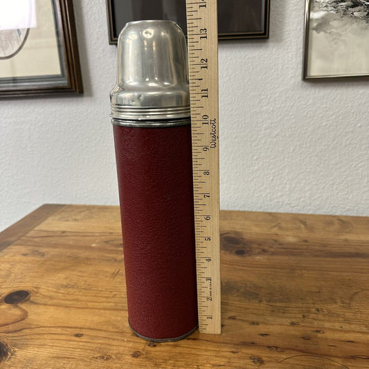 Antique 1917 Landers Frary & Clark UNIVERSAL Red Texture Thermos Cork 13.5” Tall