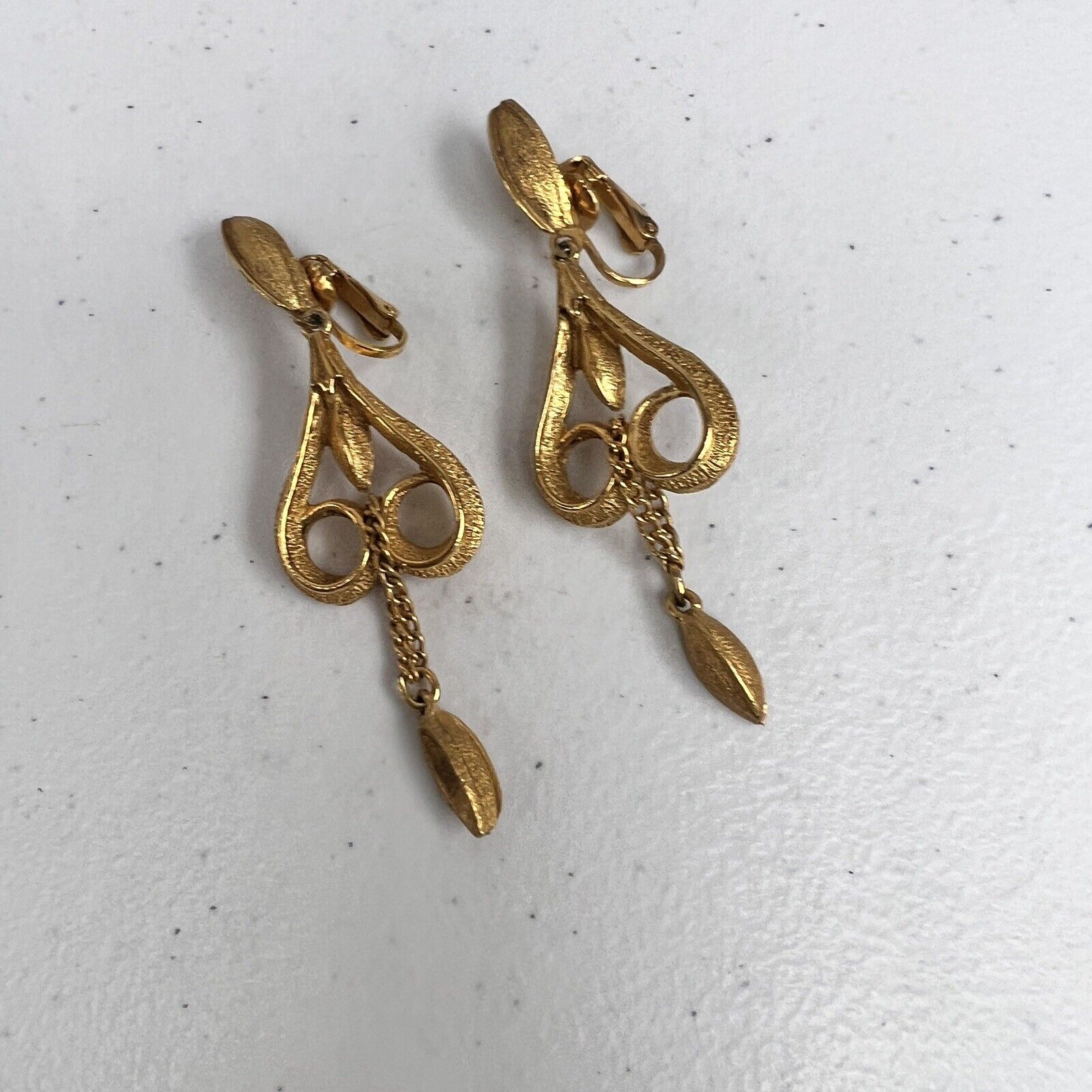 Florenza Earrings Gold Tone Vintage