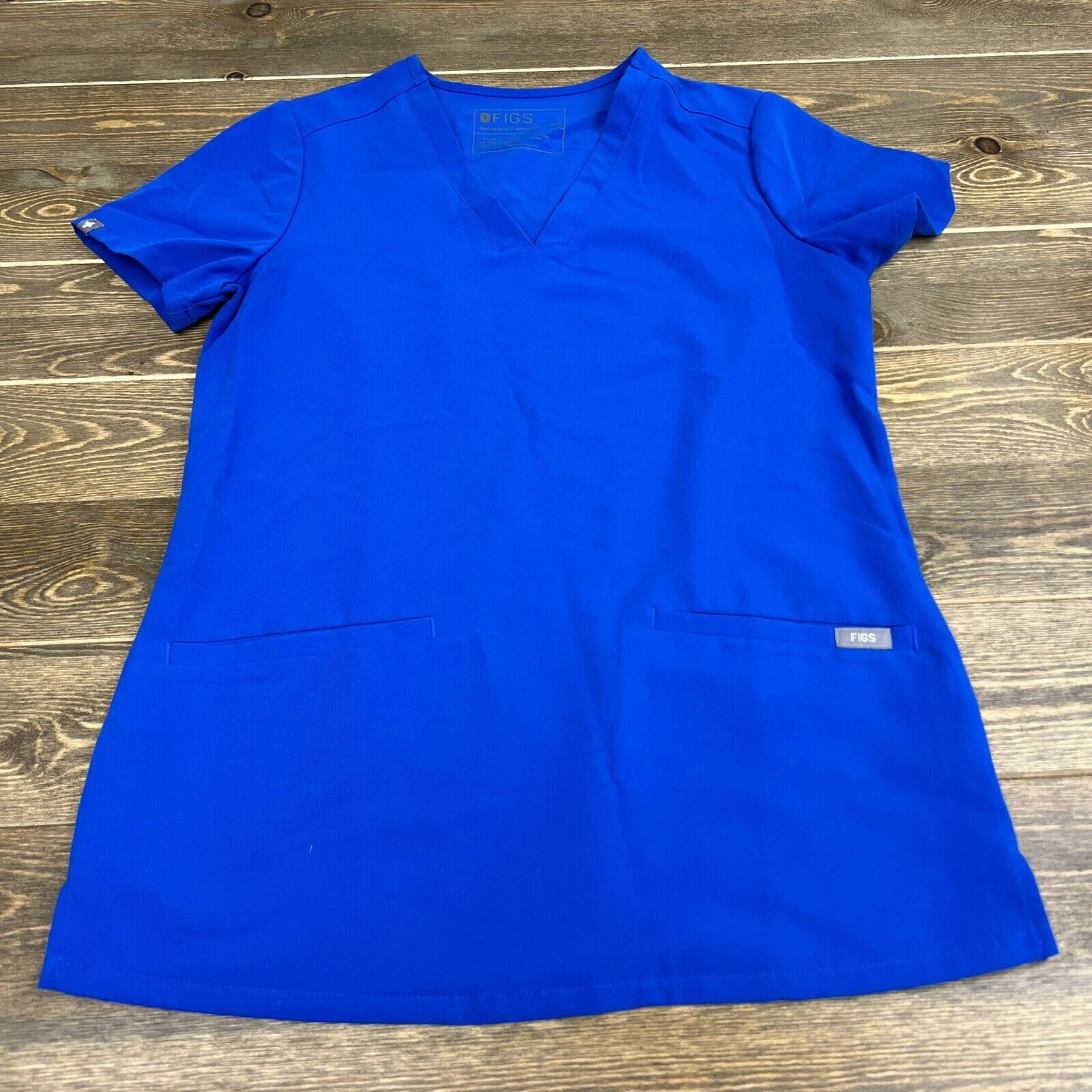 FIGS Technical Collection XXS Royal Blue Scrub Top