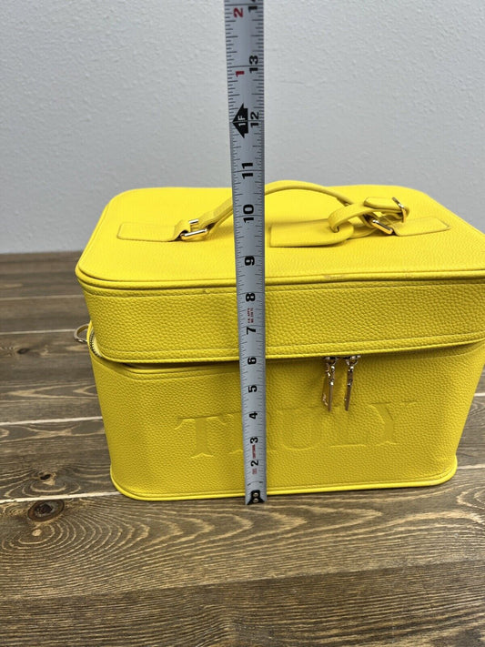 Truly Beauty Women's Vegan Leather St. Tropez Luxury Travel Trunk KB8 Yellow