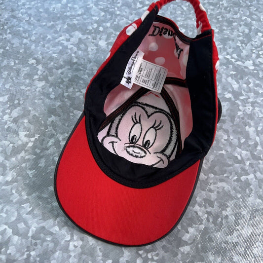 Walt Disney Parks MINNIE MOUSE Ears Red Polka Dot Toddler Baseball Cap Hat