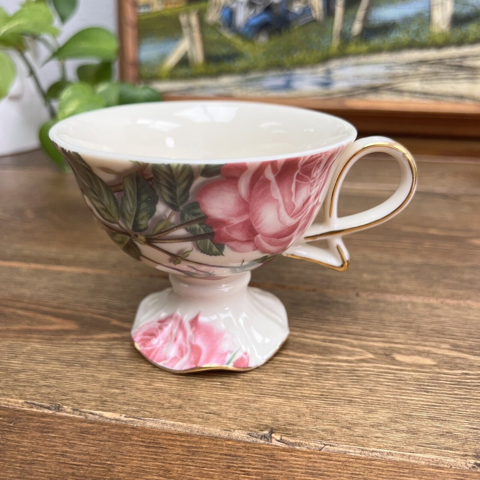 Burton Burton Romantic Rose Pedestal Teacup Coffee Cup