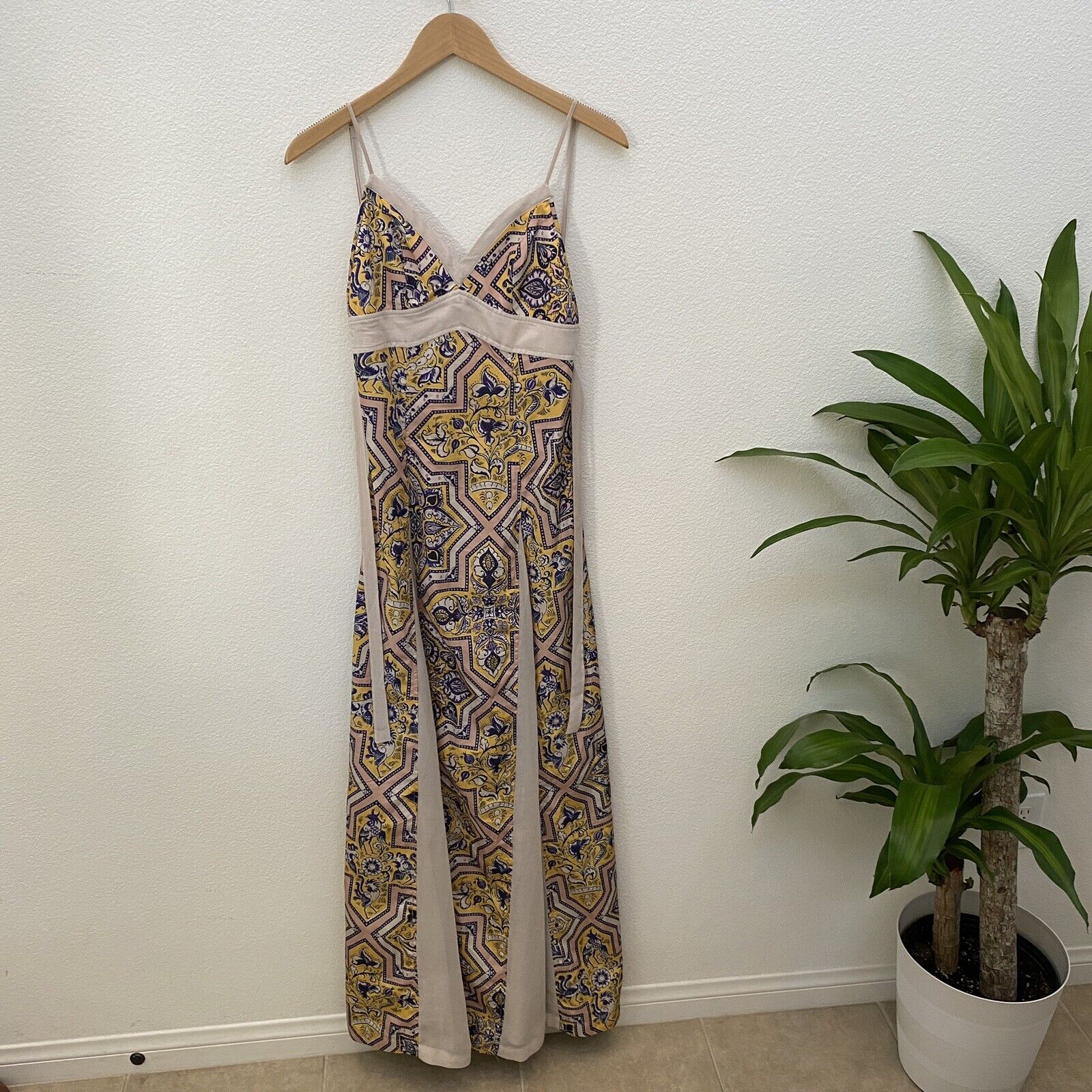 The Jetset Diaries Tan Poseidon Tile Maxi Dress XS