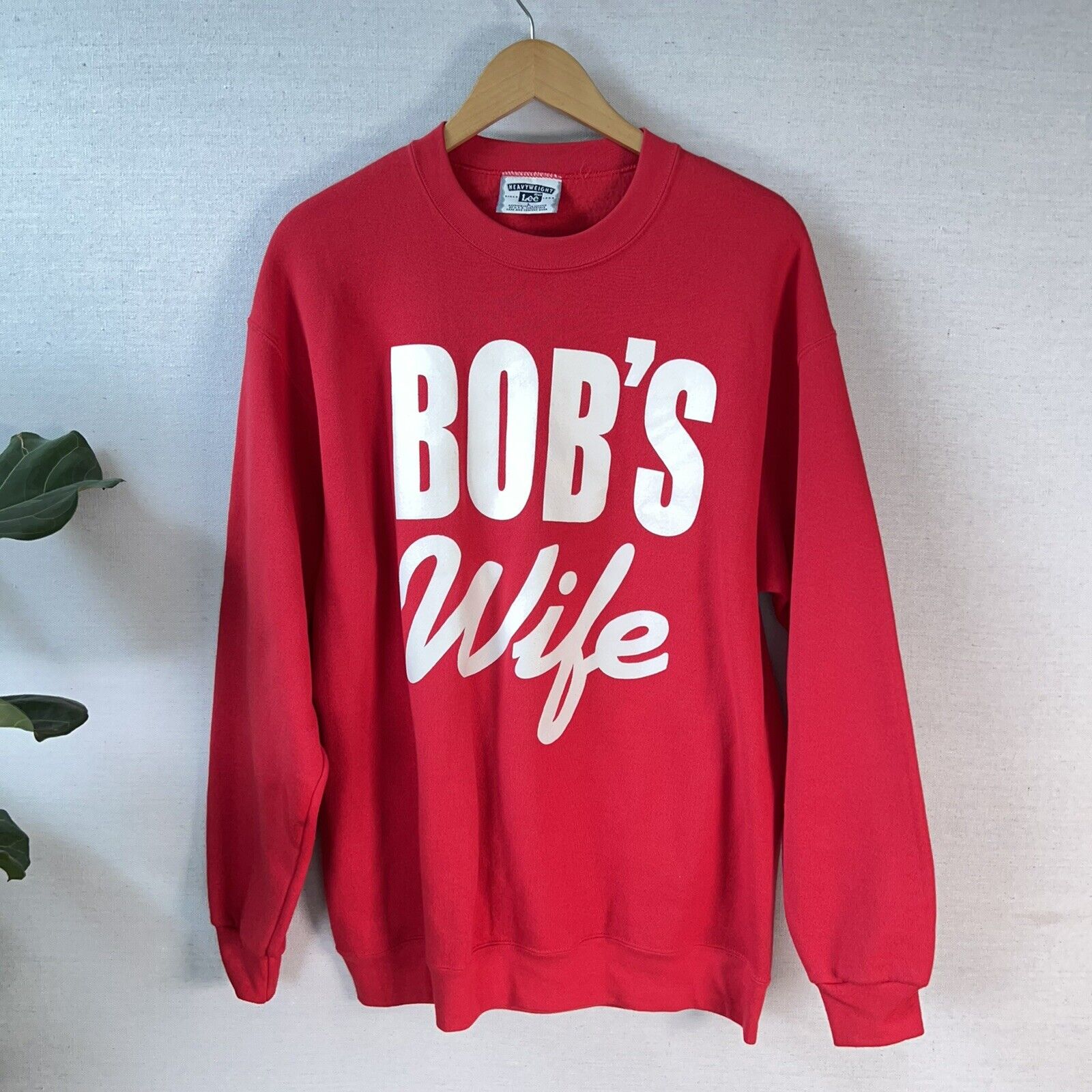 Vintage LEE Heavy Weight Bobs Wife’s Sweatshirt Large L Red 90s