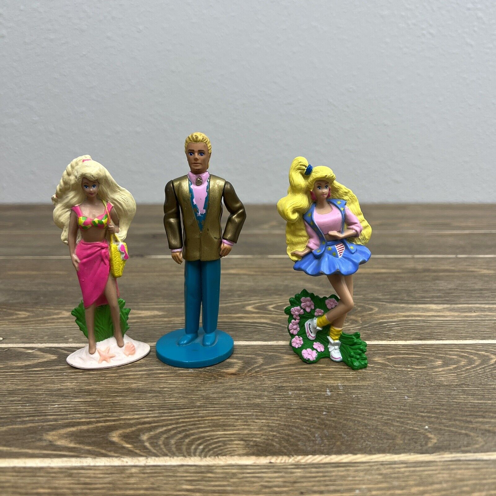 Barbie McDonalds Happy Meal Toy Cake Topper Figurines 1992 Lot 3Vintage