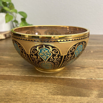 Turkish Decorium Ars 312 Hürrem 01 Mumluk Bowl Glass Blue Gold