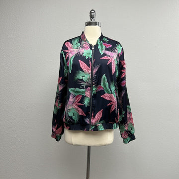 GAP Multicolor Navy/Pink/Green Reversible Bomber Jacket Size L