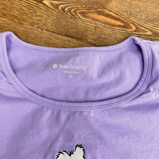 American Girl Doll Coconut T-Shirt for Girls Size XL Purple