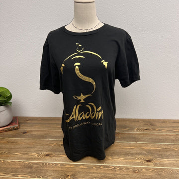 Disney Aladdin Broadway Musical Black Gold T-Shirt Short sleeve