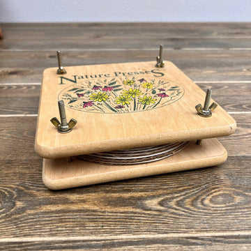 Nature Presses Wooden Flower Press, 7”x7” -used No Blotting Paper