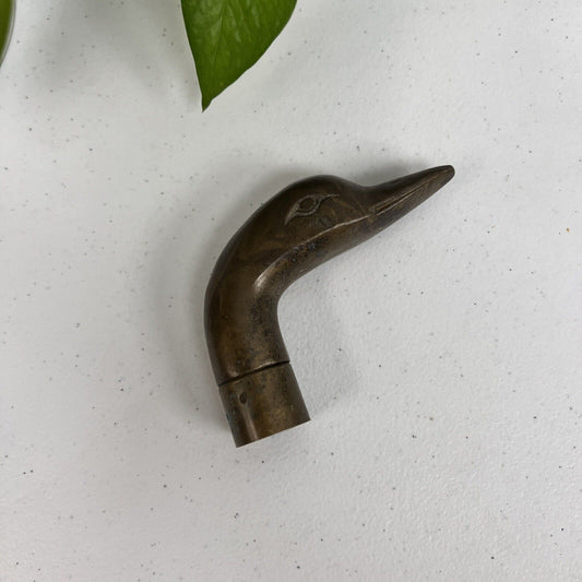 Vintage Brass Duck/Goose Head Threaded Handle/Grip for Walking Cane or Umbrella