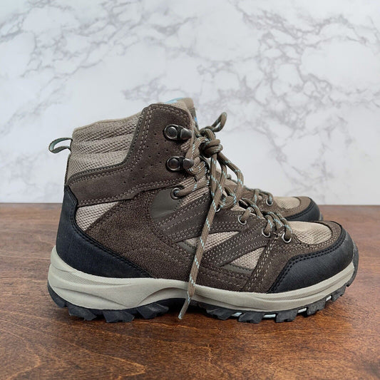 Denali Women's Trailblazer Hiking Boots Sz 5.5 Brown/Black w/Light Blue Accents