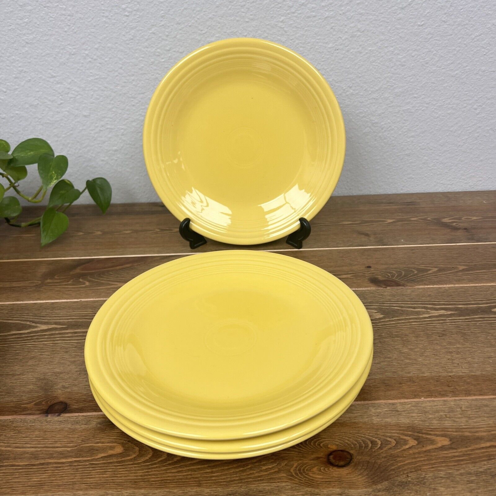 FIESTAWARE 10.5" Yellow 4 Set Retired Fiesta Dinner Plates USA