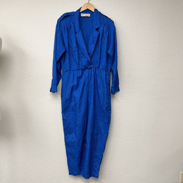 Vintage L Rothschild San Francisco Womens Jumpsuit Blue  Long Sleeves USA L